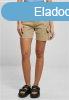 Urban Classics Ladies High Waist Cargo Shorts unionbeige