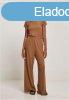 Urban Classics Ladies Rib Wid Leg Jumpsuit darktaupe