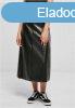 Urban Classics Ladies Synthetic Leather Midi Skirt black