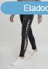 Urban Classics Ladies Denim Lace Up Skinny Pants black washe