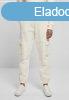 Urban Classics Ladies High Waits Cargo Sweat Pants whitesand