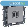 Legrand Nilo Step 2xUSB-C tltaljzat 5V 3A 15W, alumnium,