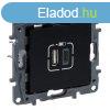 Legrand Nilo Step 2xUSB-A+C tltaljzat 5V 3A 15W, fekete, 