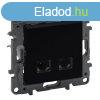 Legrand Nilo Step 2xRJ45 Cat.6 FTP aljzat, fekete, Legrand 