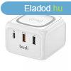 Inductive tlt 10W Budi 317TE, 2x USB + USB-C, 18W (white)