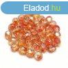 Cseh csiszolt goly gyngy - Crystal Orange Rainbow - 4mm