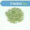 Cseh prselt goly gyngy - Crystal Green Luster - 2mm