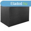 fekete polyrattan kerti trollda 150 x 100 x 100 cm