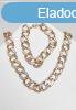 Urban Classics Basic Diamond Necklace And Bracelet Set gold