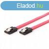 Gembird SATA3 30cm data cable metal clips Red