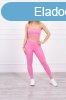 Crop-top trningruha pntokkal, 9355-s fnyes rzsaszn