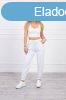 Crop-top trningruha szett pnttal 9334 modell fehr