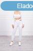 Crop-top trningruha szett kivgsokkal 9344-es modell fehr