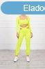 Crop-top trningruha szett kivgsokkal 9344-es modell neon 