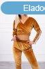 Brsonyos szett Queen crop-toppos melegt felsvel camel sz
