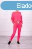 Szabadid szett oversize blzzal modell 9091 neon rzsaszn