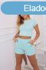 Pamut szett trik s rvid nadrg modell 9079 menta zld