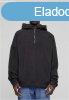 Urban Classics Oversized Polar Fleece Half Zip Hoody black