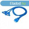 Akyga AK-CA-62 Adapter goldpin ATX / 2xUSB 3.0 cable 0,6m Bl