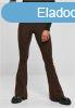 Urban Classics Ladies Rib Knit Bootcut Leggings brown