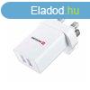 Hlzati adapter Swissten 2x USB 10,5W UK szmra, fehr