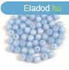 Cseh prselt goly gyngy - Milky Light Blue - 3mm