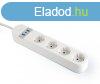 Gembird Smart power strip with USB charger 4 sockets White