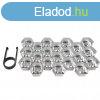Kerékcsavar kupak szett 19mm 20db króm