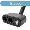 Szivargyjt eloszt dnthet 2+2db USB 12V BM033