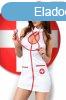  CR 3854  L/XL  White Sexy Nurse Costume Dress 