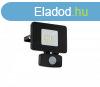 FAEDO kltri fali LED-es fekete szenzoros reflektor 10W IP4