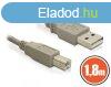 DeLock USB 2.0 A-B male/male 1,8m Grey