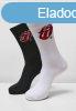 Mr. Tee Rolling Stones Tongue Socks 2-Pack black/white