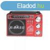 X-BASS Hordozhat FM rdi s MP3 lejtsz beptett LED fn