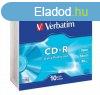 CD-R lemez, 700MB, 52x, 10 db, vkony tok, VERBATIM "Da