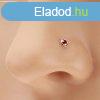 Orrpiercing 14K srga aranybl, egyenes szr - kerek cirkn