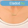 14K arany llthat nyaklnc Jana nvvel, finom csillog ln