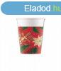 Karcsonyi Holly Poinsettia papr pohr 8 db-os 200 ml FSC