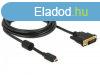 DeLock HDMI cable Micro-D male > DVI-D (Dual Link) 24+1 m