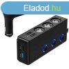 Cigaretta gyjt aljzat eloszt 12-24V 4xUSB QUICK CHARGE US