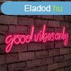 Good Vibes Only - Pink Dekoratv manyag LED vilgts 76x2x