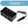 Szivargyjt eloszt 3-as + 3db USB-vel 120Watt 10V-30V-ig A