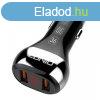 AUTS TLT LDNIO C2, 2x USB, QC 3.0, LED, 36W (black)