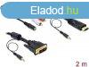 DeLock DVI-D (Single Link) (18+1) - HDMI with 3,5mm female t