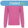 Férfi prémium V-nyakú pulóver, Kariban KA982, Candy Pink Hea