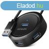 AXAGON HUE-P1A 4x USB3.2 Gen 1 ROUND hub, micro USB power IN