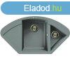 Elleci Easy CORNER grnit mosogat medence Titanium