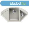 Elleci Easy CORNER grnit mosogat medence Bianco Titano