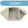 Elleci Easy CORNER grnit mosogat medence Bianco Antico