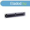 Equip Patch Panel - 208015 (12 port, Cat.5e, 1U, rnykolatl